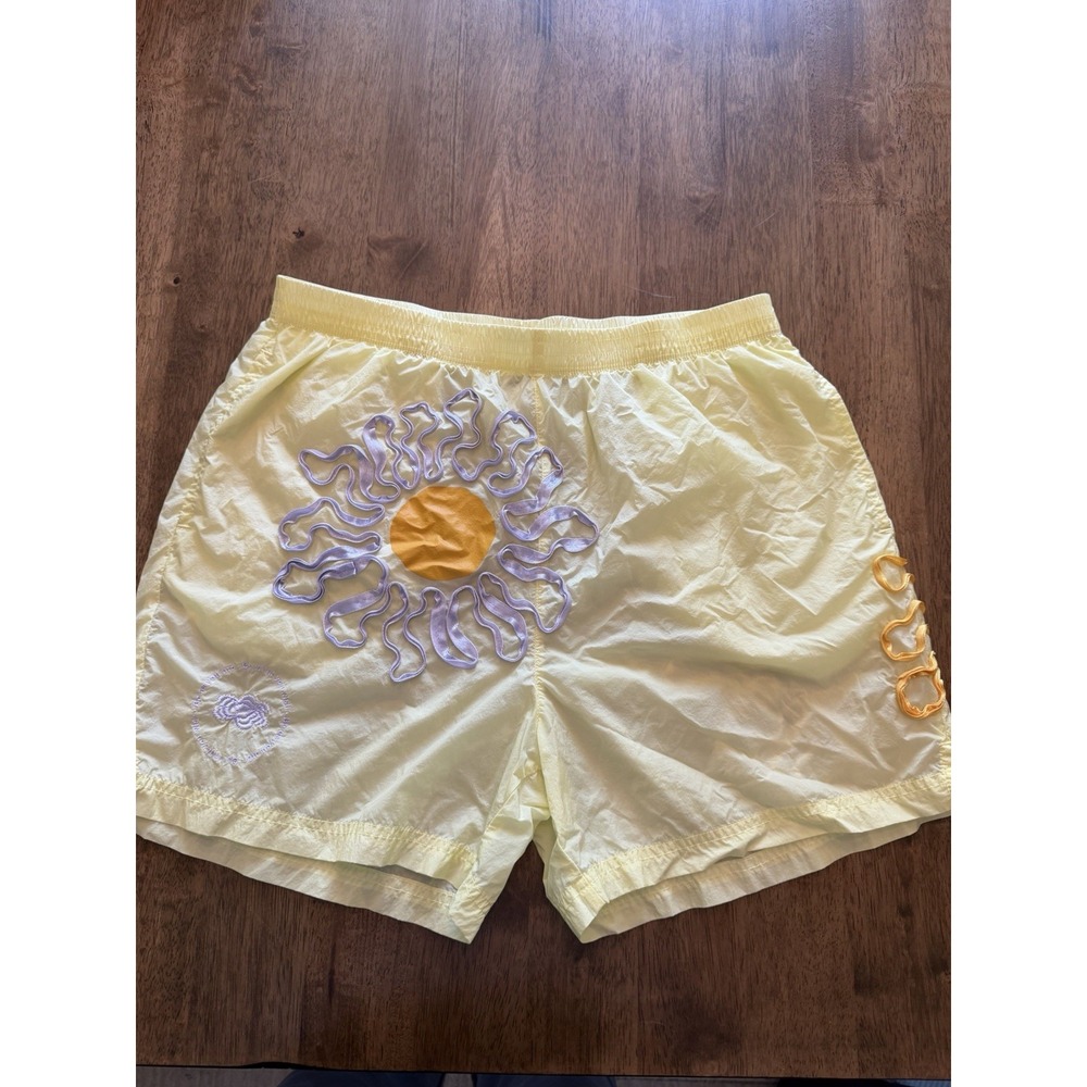Nike Project Uphoria Daisy Woven Floral Shorts Yellow Size Medium